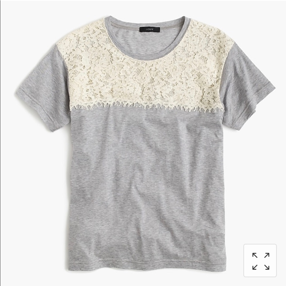 🥳 3/$25 J Crew Lace Tee C0083